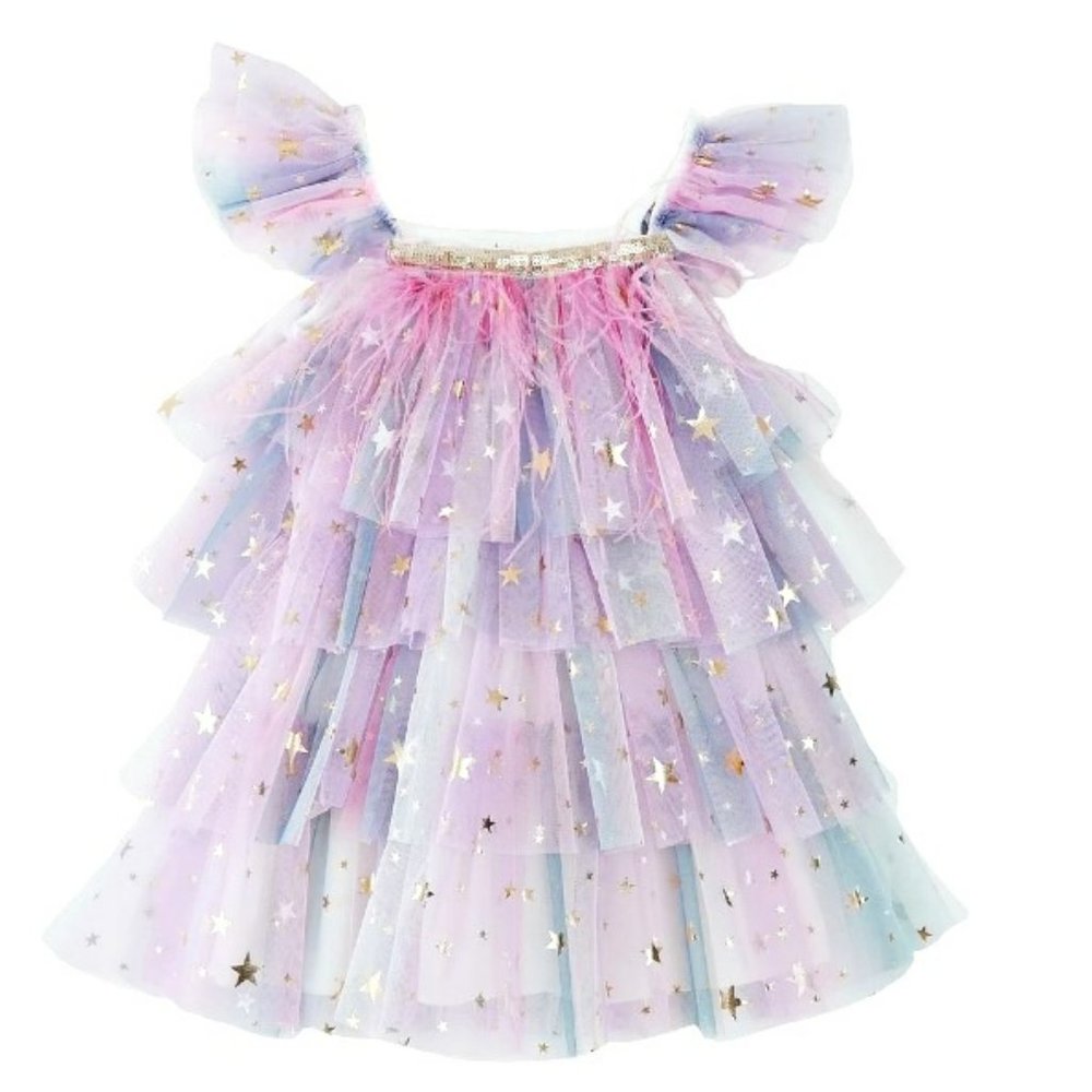 Fur Layered Tutu Dress